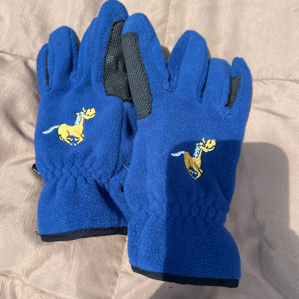 Ovation Child Equestrian Riding Gloves Blue